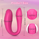 Dildo Vibrator Adults Sex Toys For Women Double Penetration Vagina Vibration Clitoris Stimulate G-Spot Couple Female Sexy Toys