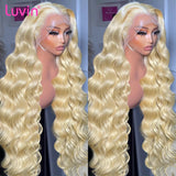 Luvin Brazilian 30 Inch 613 Honey Blonde Color 13x6 Lace Front Wigs Body Wave Hd 13x4 Lace Frontal Human Hair Wigs For Women