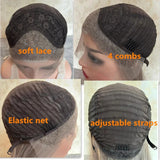 Dark Brown Base with Caramel and Blonde Highlight Synthetic Lace Front Wig European Hair Luxury Wig Preplucked Hairline Daily